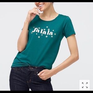 J.Crew Collector Tee with FA LA LA Graphic